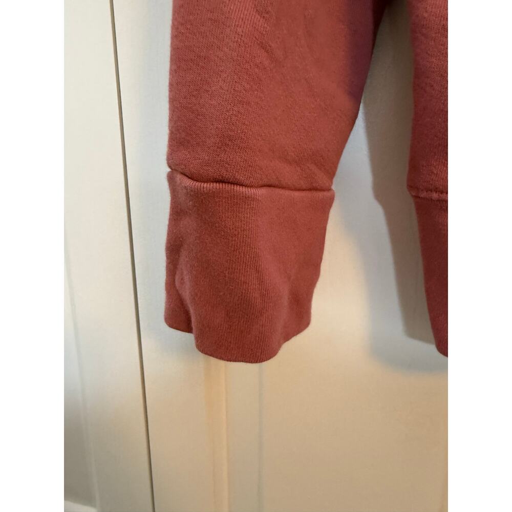 SUNDRY Women's 3 L Grateful Varsity Crewneck Popover Graphic Sweater Mauve Pink - Picture 7 of 12